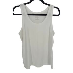 Banana Republic White Timeless Tee S Sleeveless Crew Neck Business Casual Office
